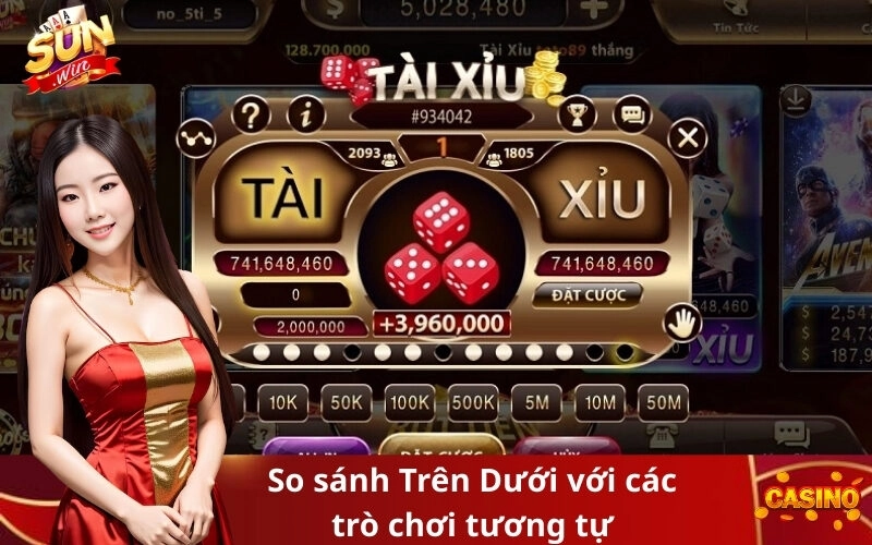 So sánh Trên Dưới với các trò chơi tương tự